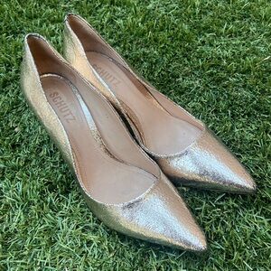 GORGEOUS Schutz Lou Pumps Gold Stiletto Heels size 9_Make a Deal, Gone Monday!